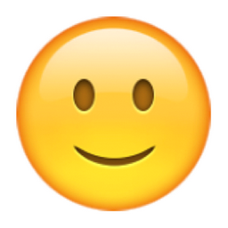 Smile emoji.
